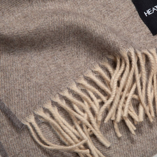 The Eternal Edition - 100% Cashmere Scarf - Grey & Sand - Heating & Plumbing London - 