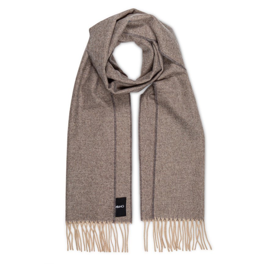 The Eternal Edition - 100% Cashmere Scarf - Grey & Sand - Heating & Plumbing London - 