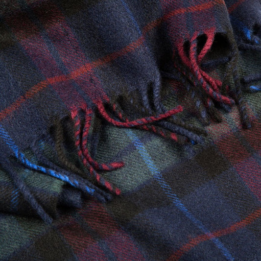 The Eternal Edition - 100% Cashmere Scarf - Red/Navy Blue Checks - Heating & Plumbing London - 