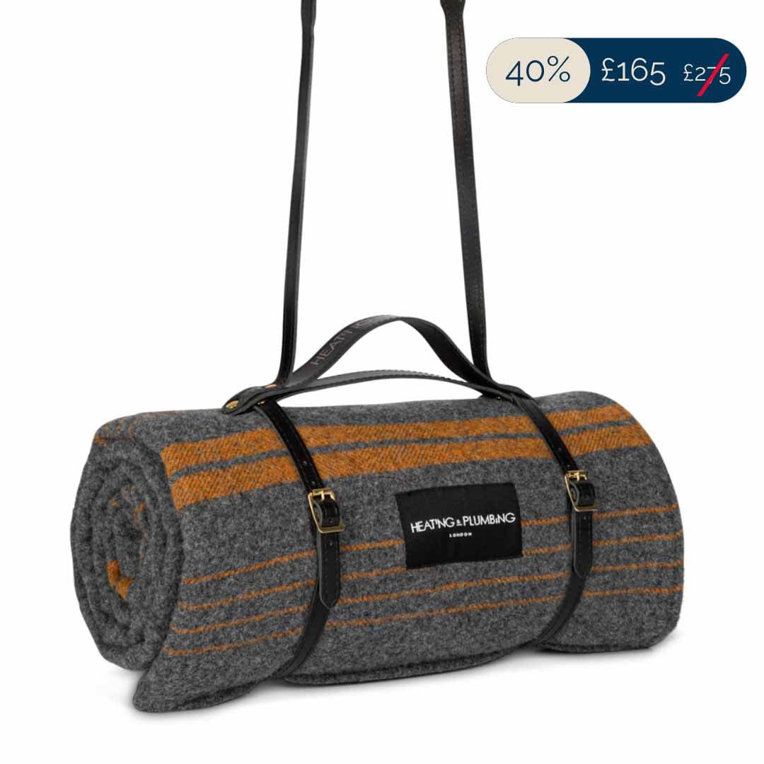 The Wool & Wax Edition Picnic Blanket - City Orange - Heating & Plumbing London - Picnic Blanket