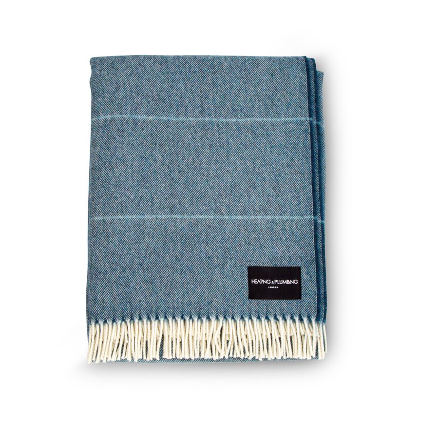 Wonderland - Alpaca & Merino Lambswool Blanket - Blue - Heating & Plumbing London - Throw