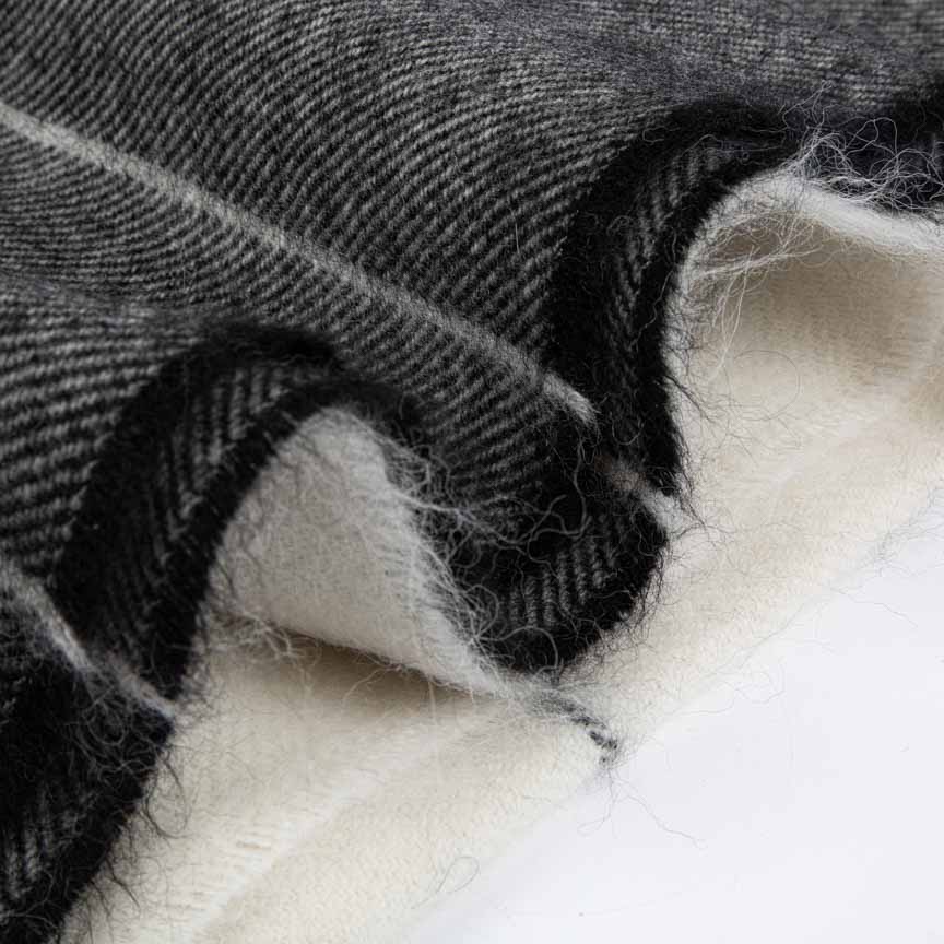 Wonderland - Alpaca & Merino Lambswool Blanket - Carbon Grey - Heating & Plumbing London - Throw