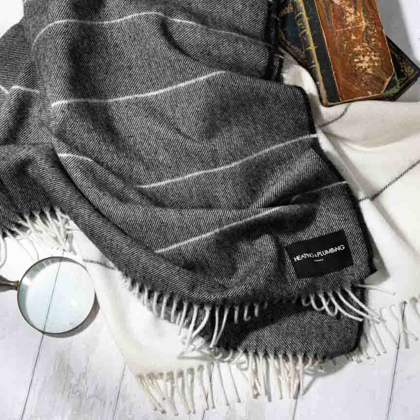 Wonderland - Alpaca & Merino Lambswool Blanket - Carbon Grey - Heating & Plumbing London - Throw