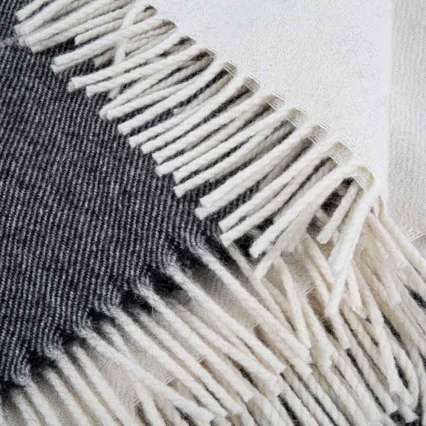 Wonderland - Alpaca & Merino Lambswool Blanket - Carbon Grey - Heating & Plumbing London - Throw