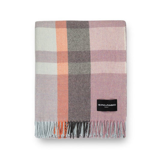 Wonderland - Alpaca & Merino Lambswool Blanket - Contemporary Soft Pink - Heating & Plumbing London - Throw