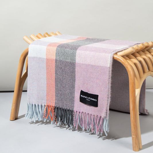 Wonderland - Alpaca & Merino Lambswool Blanket - Contemporary Soft Pink - Heating & Plumbing London - Throw