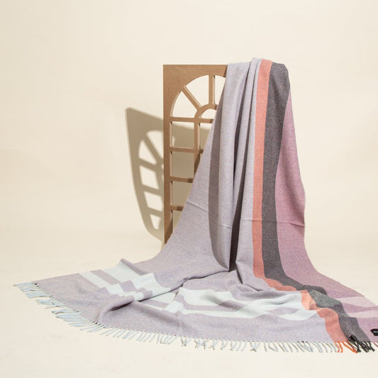 Wonderland - Alpaca & Merino Lambswool Blanket - Contemporary Soft Pink - Heating & Plumbing London - Throw