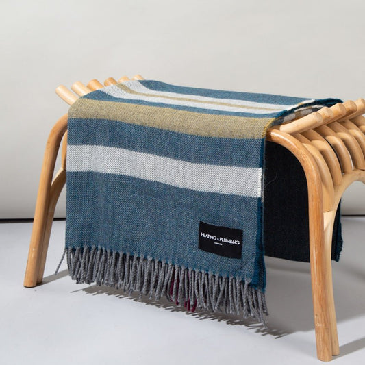 Wonderland - Alpaca & Merino Lambswool Blanket - Contemporary Teal - Heating & Plumbing London - Throw