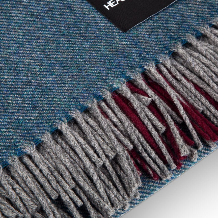 Wonderland - Alpaca & Merino Lambswool Blanket - Contemporary Teal - Heating & Plumbing London - Throw