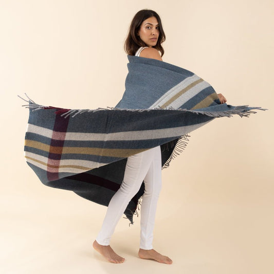 Wonderland - Alpaca & Merino Lambswool Blanket - Contemporary Teal - Heating & Plumbing London - Throw