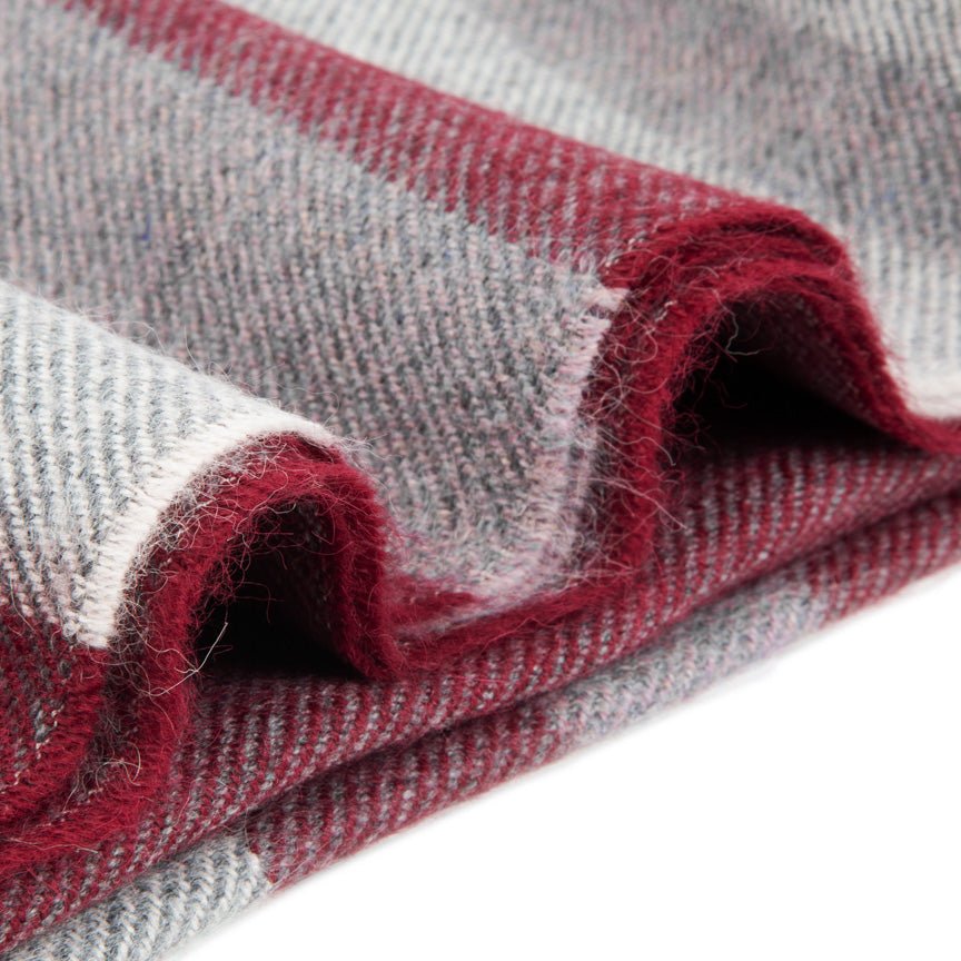 Wonderland - Alpaca & Merino Lambswool Blanket - Contemporary Wine - Heating & Plumbing London - Throw