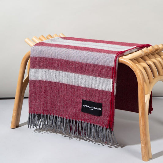 Wonderland - Alpaca & Merino Lambswool Blanket - Contemporary Wine - Heating & Plumbing London - Throw