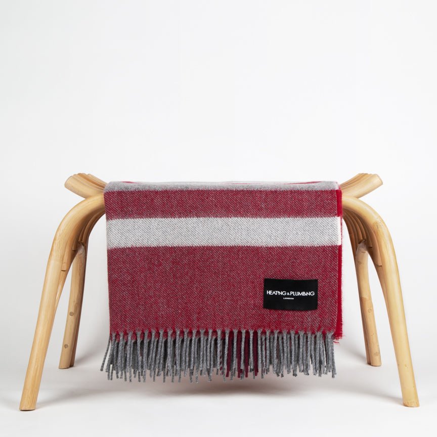 Wonderland - Alpaca & Merino Lambswool Blanket - Contemporary Wine - Heating & Plumbing London - Throw