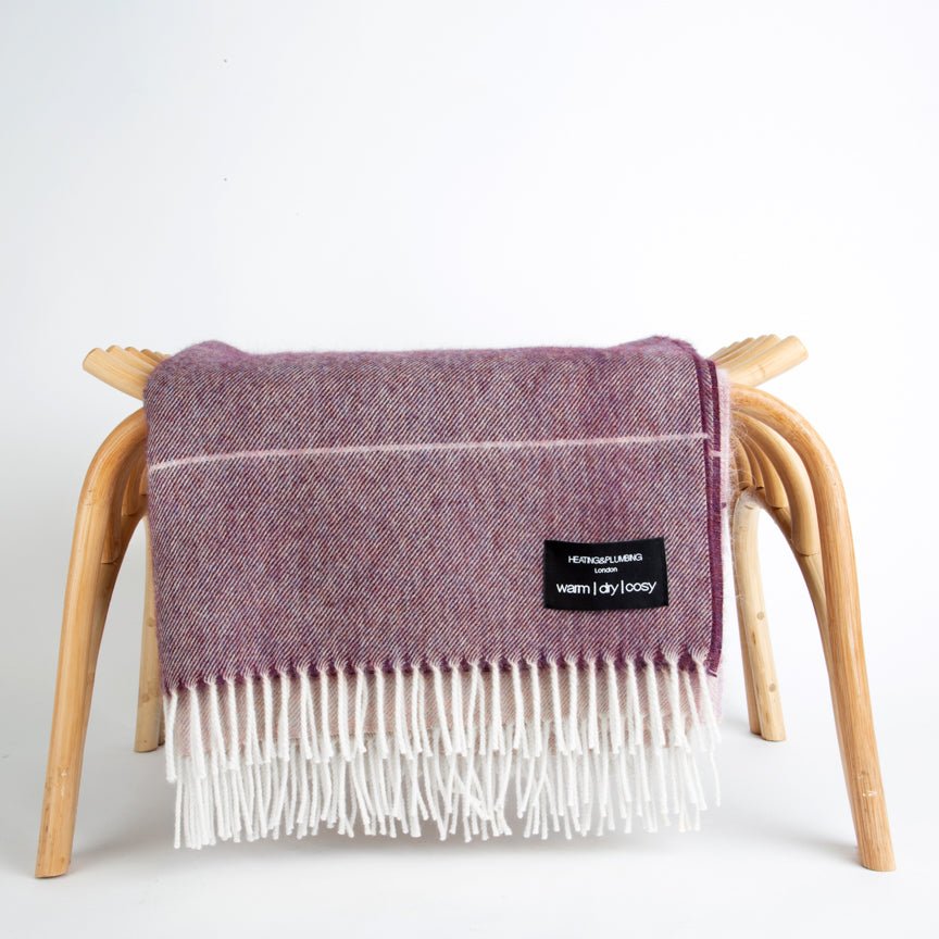 Wonderland - Alpaca & Merino Lambswool Blanket - Purple - Heating & Plumbing London - Throw