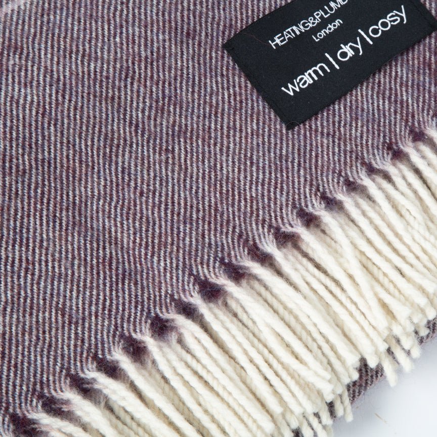 Wonderland - Alpaca & Merino Lambswool Blanket - Purple - Heating & Plumbing London - Throw