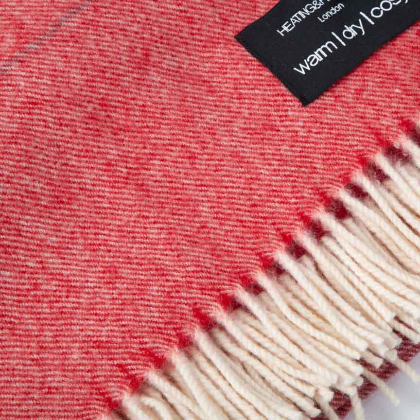 Wonderland - Alpaca & Merino Lambswool Blanket - Red - Heating & Plumbing London - Throw