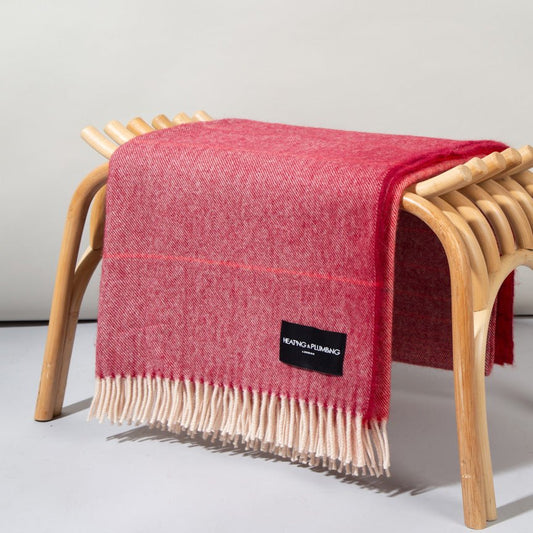 Wonderland - Alpaca & Merino Lambswool Blanket - Red - Heating & Plumbing London - Throw