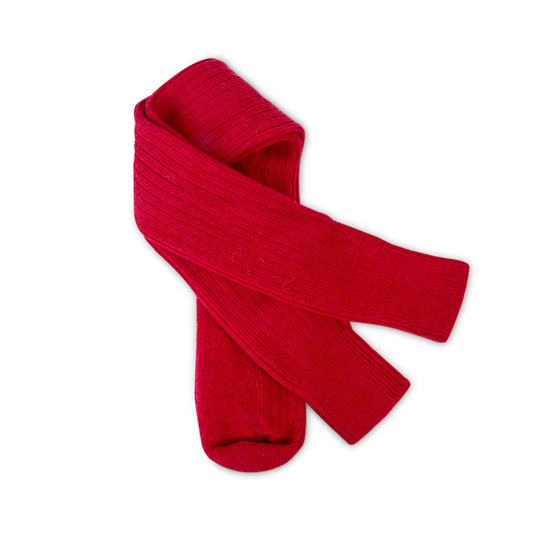 Knee-high alpaca walking socks - Red 864