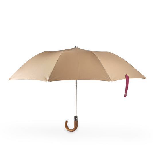 small compact umbrella with wood handle  864