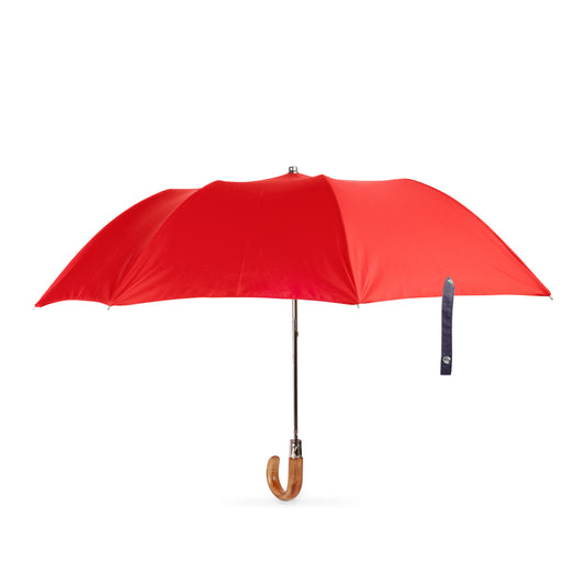 small folding British umbrella in stylish red 1024