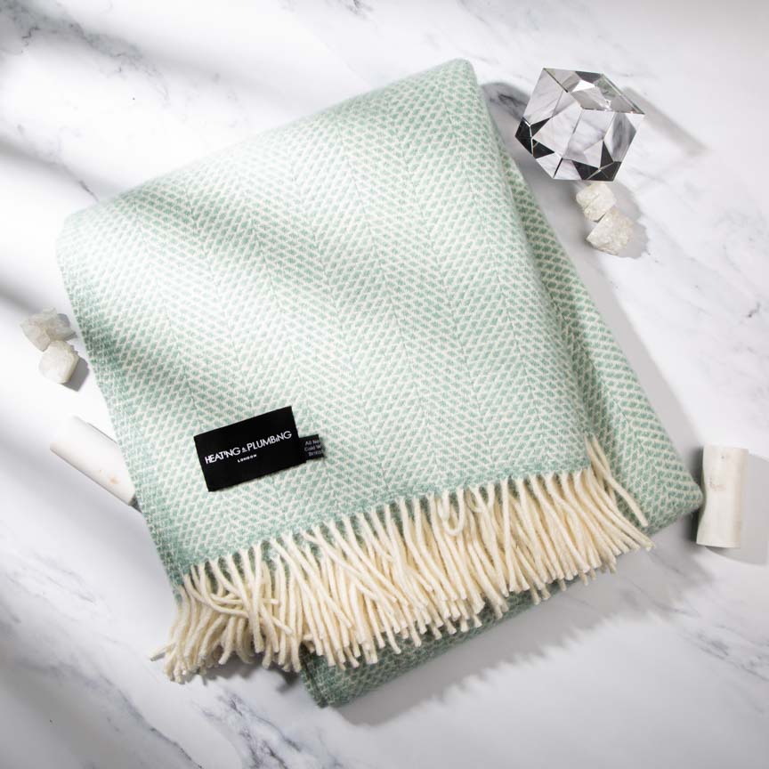 Soft Mint Blue Throw for bedroom and garden