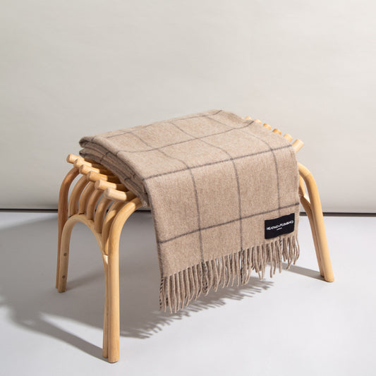 The Eternal Edition - 100% Cashmere Blanket - Taupe / Charcoal 864