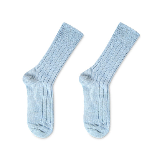Luxury lounge socks in alpaca - Light Blue 2048