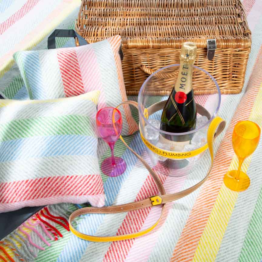 large picnic throw for garden and parks in multicolour